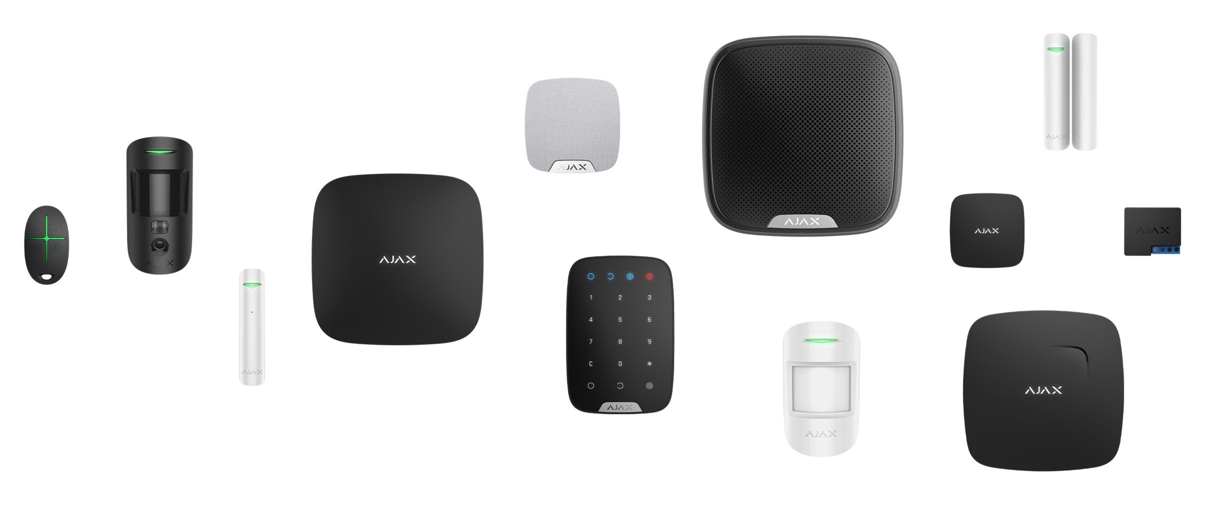 Tutti i componenti necessari alla tua protezione nei colori bianco e nero.