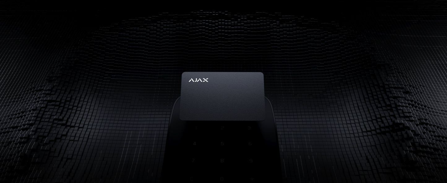 Pass Jeweller Ajax System su Easy alarm sfondo nero